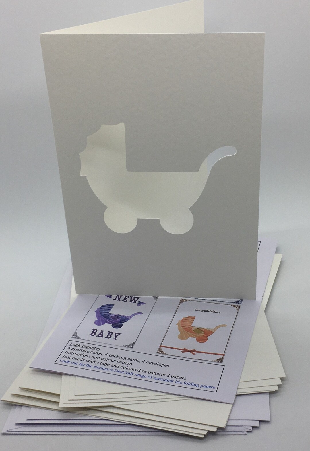 Iris Folding Craft Card Pack PRAM X 4 C5 Size Create Stunning Cards ...