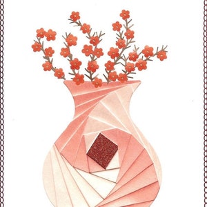 Iris Folding Craft Card Pack VASE X 4 C5 Size Create Stunning Cards ...