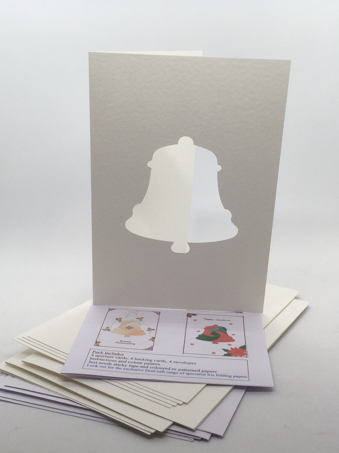 Iris Folding Craft Card Pack BELL X 4 C5 Size Create Stunning Cards ...