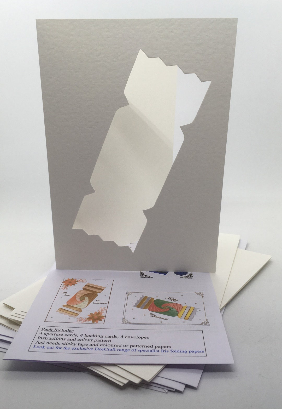 Iris Folding Craft Card Pack CRACKER X 4 C5 Size Create Stunning Cards ...