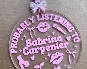 Sabrina Carpenter car accessory | Car charm for rearview mirror | Car decor | Car accessory | Various designs and colours