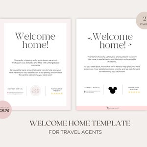 Willkommen zu Hause Vorlage, Digitale Vorlagen Reisebüro, Dankeskarte Kunde, Klient, Canva, Dankeschön Hinweis, Marketing, Reisebüro, WWW