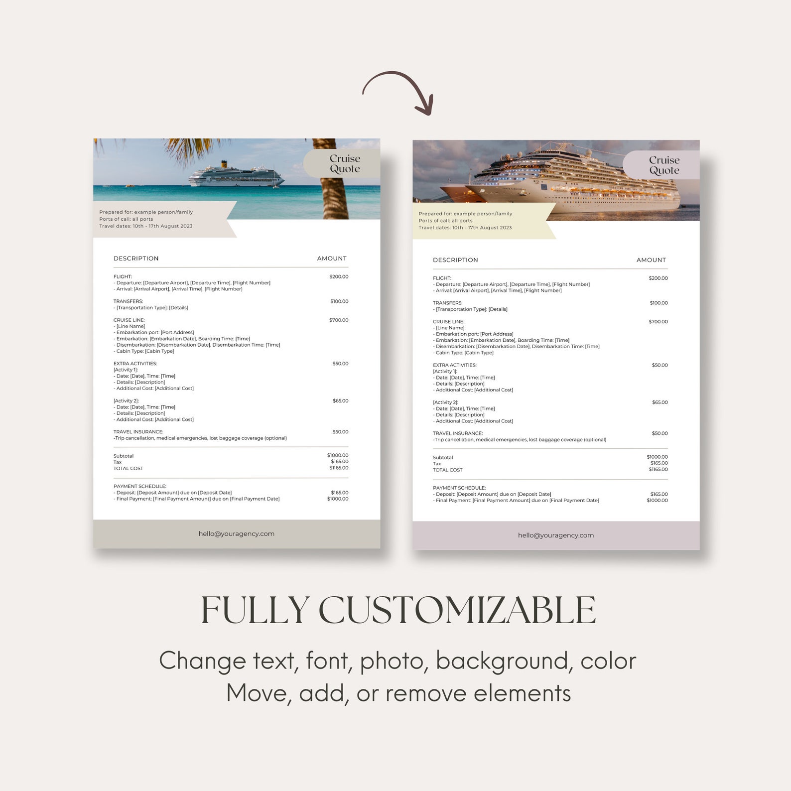 Travel Agent Cruise Quote Template, Cruise Vacation Quote Template Travel Agent Cruise Quote Template, Cruise Vacation Quote Template