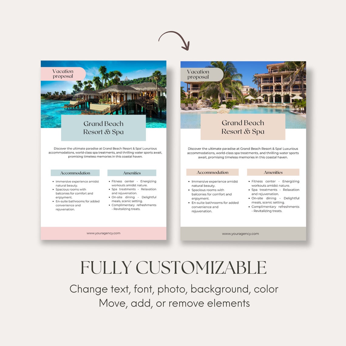 Travel Agent Proposal Template, Simple Canva Template, Travel Agent ...