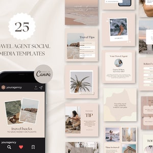 Travel Agent Social Media Post, Canva Template, Instagram, Marketing, Agency, Traveling, Instagram Engagement, Social Media Manager