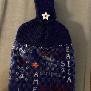 Crocheted Top Hand Towel