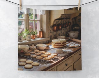 Omas Küche Gesichtstuch | Backen Geschirrtuch | Witziges oder Dekoratives Küchenhandtuch | Geschenk für Oma, Hausköche oder Bäcker