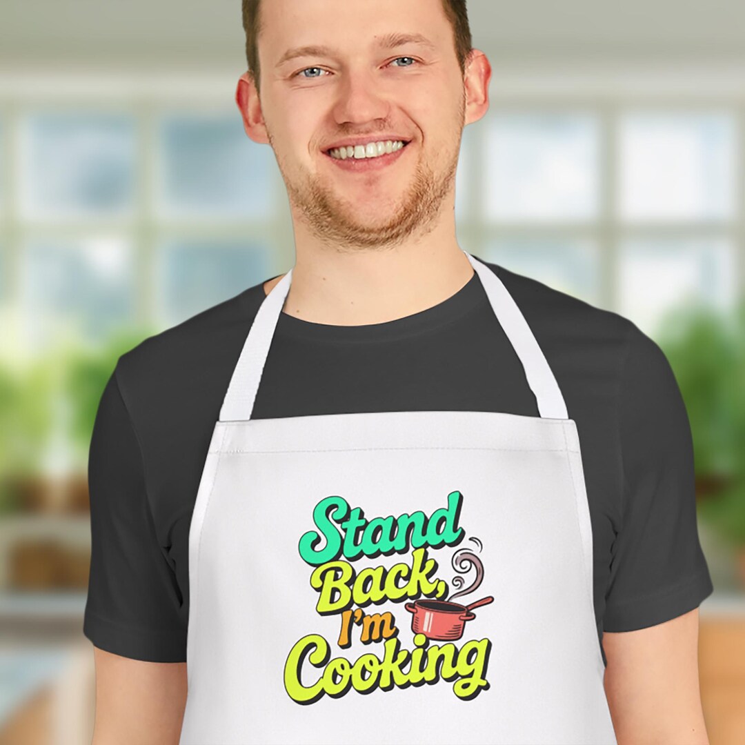 Stand Back Im Cooking Apron, Funny Cooking Apron, Chef Humor Kitchen ...