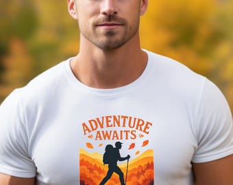 Abenteuer erwartet Wandern Shirt, Outdoor Abenteuer TShirt, Wanderer Geschenk Tee, Bergwandern Grafik T-Shirt, Camping Liebhaber Shirt