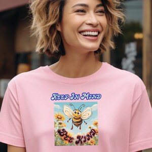 Bee Kind Graphic T-Shirt, Sunflower Tee, Positive Vibes Apparel