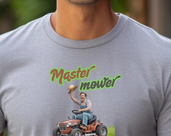 Master Mower Shirt, lustiges Rasenmähen-T-Shirt, Papa-Yard-Arbeits-T-Shirt, Rasenpflege-Humor-Shirt, Gartenarbeit-Geschenk für Männer, Papa Geschenk, Vatertag
