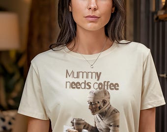 Mama braucht Kaffee Shirt, lustiges Mama Kaffee T Shirt, müde Mama Humor T-Shirt, Kaffee Liebhaber Shirt, sarkastisches Mama Geschenk