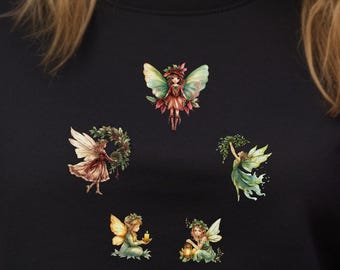 Fairy Sweatshirt, Whimsical Fairycore Pullover, Fantasy Fairy Crewneck, Cottagecore Sweatshirt, Magical Woodland Fairy Top