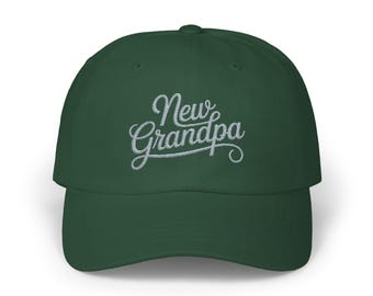 Neuer Opa Hut, Opa Geschenk Hut, neuer Opa Baseballmütze, Großvater Ankündigung Geschenk, Opa Papa Hut, Stickerei