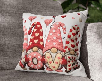 Valentinstag Kissen, Liebe Kissen, Niedliches Gnom Dekor, Romantisches Zuhause Akzent, Valentinstag Couch Kissen Geschenk