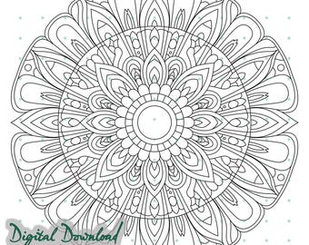 Mandala Malbuch, Stressabbau Aktivität für Erwachsene, Achtsame Kunsttherapie, Entspannungsgeschenk für Sie oder Ihn