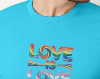 Liebe ist Liebe Shirt, Regenbogen Stolz T-Shirt, LGBTQ Gleichheit T-Shirt, inklusive Liebesgrafik Shirt, Stolz Monat Geschenk für Verbündete, trans