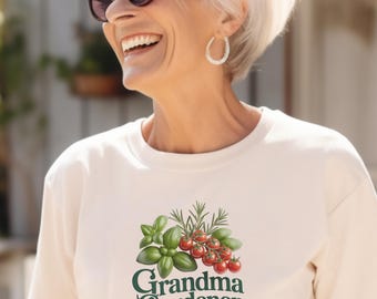 Oma Gärtner Shirt, Gartenarbeit Oma Geschenk, Tomate Basilikum Kraut T-Shirt, Garten Liebhaber Geschenk für Nana, Muttertagsgeschenk