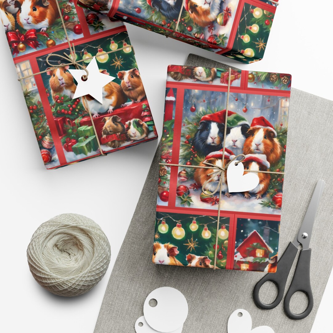 Guinea Pig Gift Wrap Paper, Pet Gift Wrap, Guinea Pig Gift Wrap, Pet