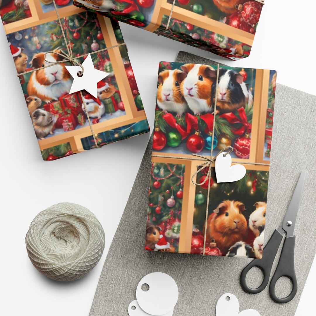 Guinea Pig Gift Wrap Paper, Ginea Pig Wrapping Paper, Guinea Pig Gift