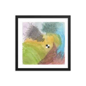 p. 210: Framed Colorful Unique Abstract Modern Art Print