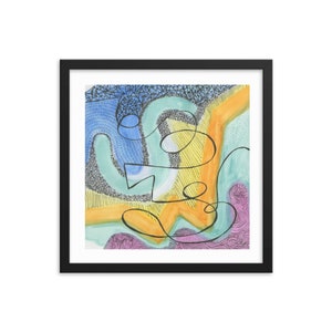 p. 54: Framed Colorful Unique Abstract Modern Art Print
