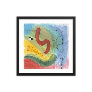 p. 201: Framed Colorful Unique Abstract Modern Art Print