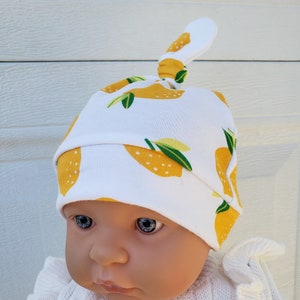 Lemon Baby Hat with Knot #215