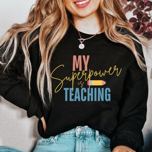 Lerarensweater, leraar ronde hals, cadeau leraar waardering, cadeau voor leraar, leuk leraar shirt, cadeau leraar, shirts groepsleraar
