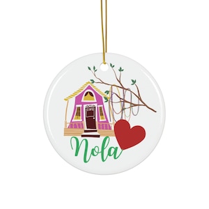 Ceramic Christmas Ornament, New Orleans Christmas Ornament, Louisiana Christmas Ornament, New Orleans Christmas gift, Travel ornament