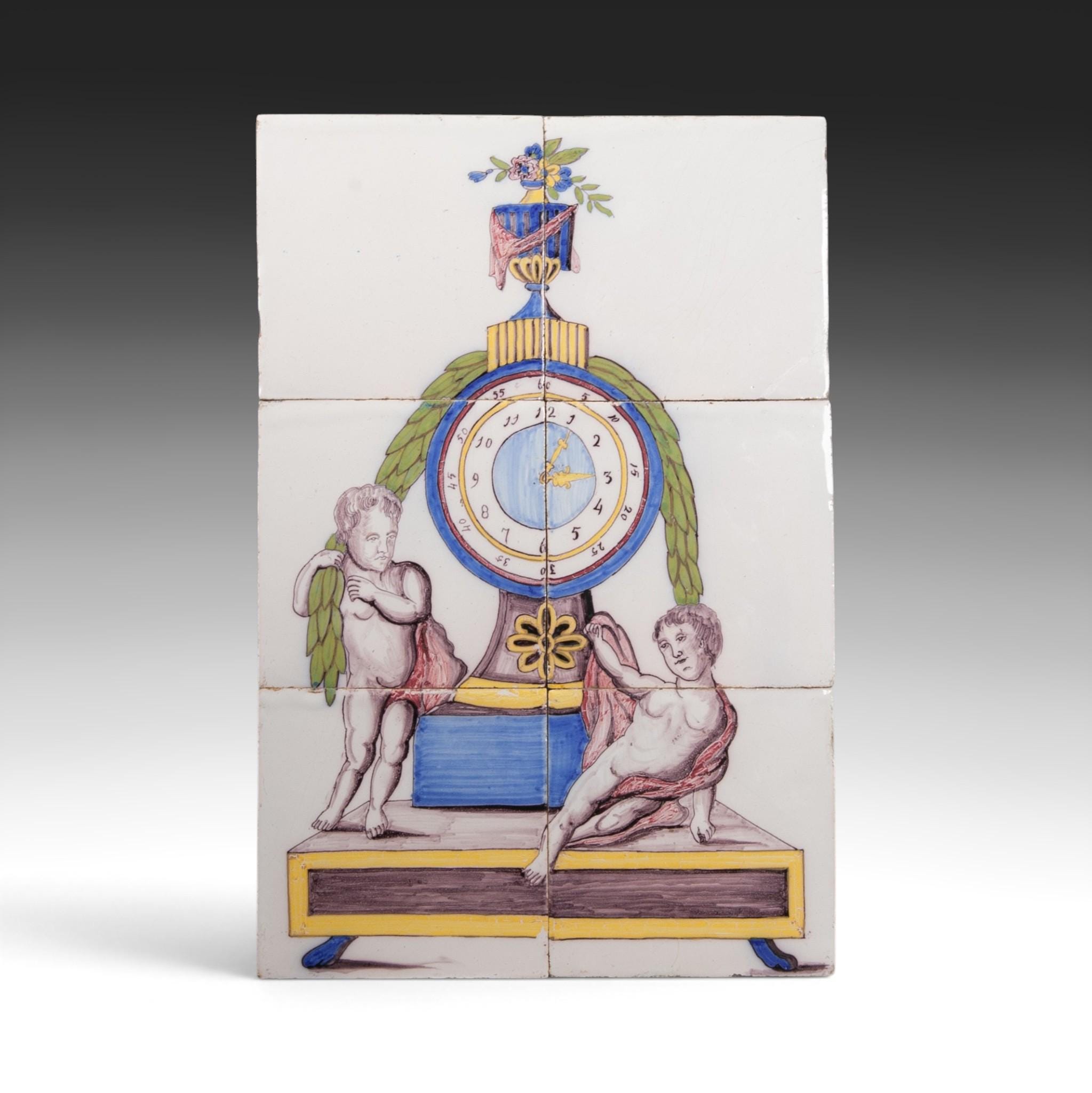 Antique Delft Clock - Etsy
