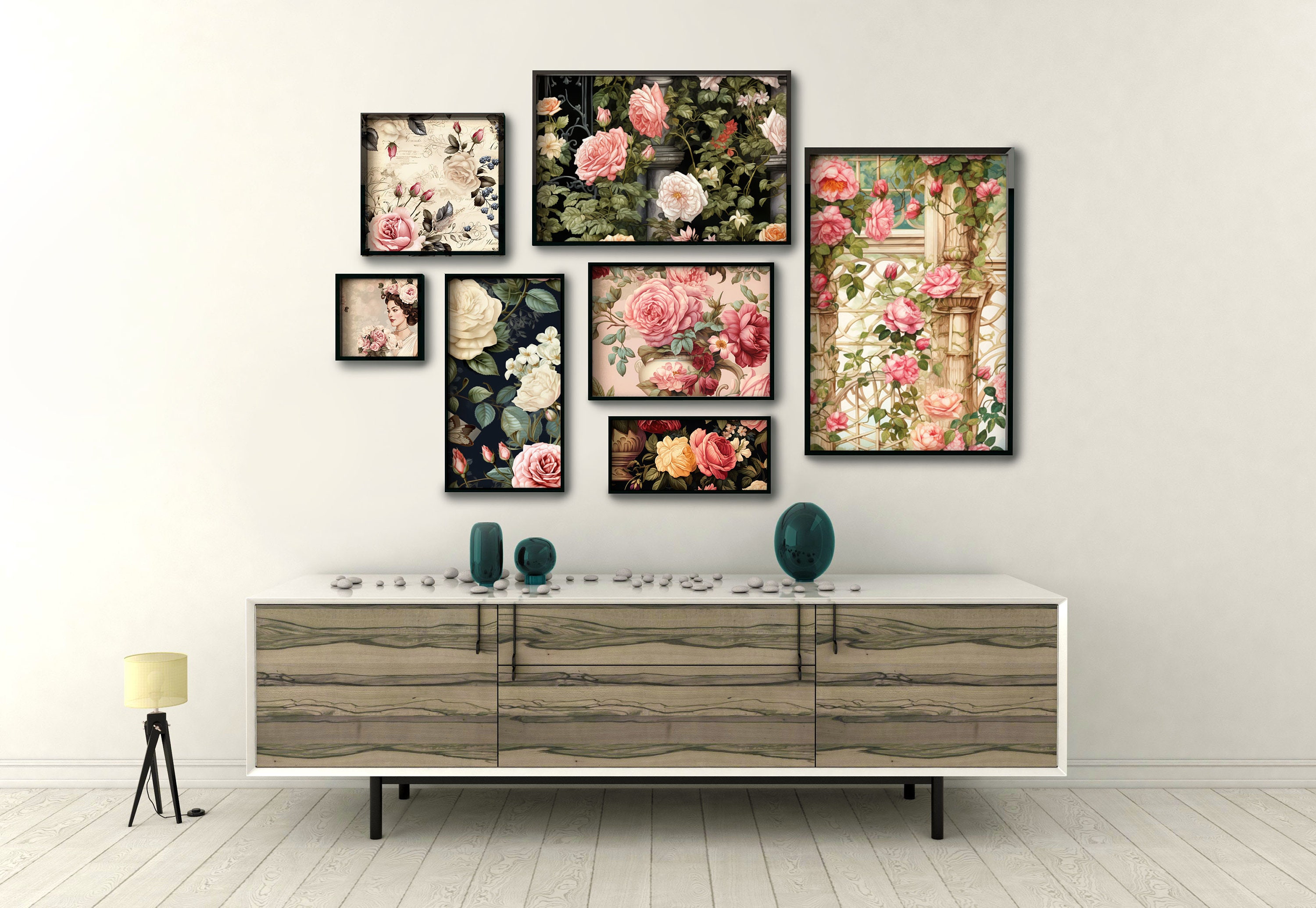 Elegant Victorian Roses - Digital Paper Pack - 12 Seamless, Tileable ...