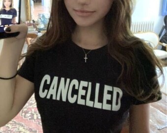 Funny Y2k T-shirt | Vintage 2000s Humor Tee | Gen Z T-shirt | ‘CANCELLED’ T-shirt