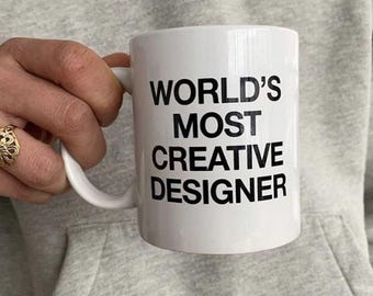 Caneca de designer mais criativa do mundo, presente para ele, caneca engraçada, caneca Y2K, caneca de cerâmica, presente de aniversário, presente para namorado.