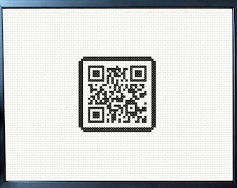 QR Code / Rickroll - Digital Cross Stitch Pattern