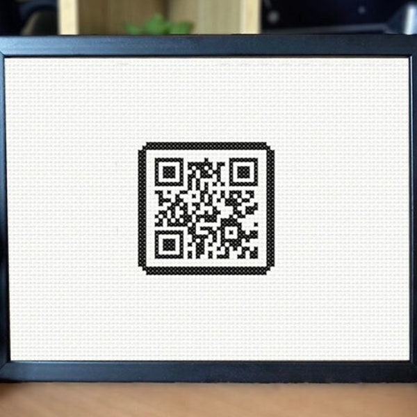 QR Code / Rickroll - Digital Cross Stitch Pattern
