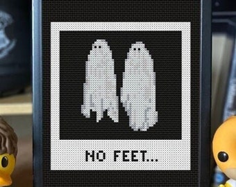 No Feet Polaroid - Digital Cross Stitch Pattern