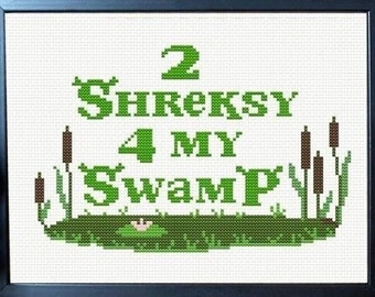 2 Shreksy 4 Mi Pantano - Patrón Digital Punto de Cruz