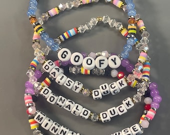 Op Disney geïnspireerde naamarmband met kralen, WDW Gift