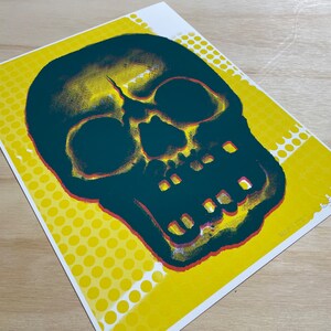 Tattoo Art Print | Artist Signed | Skull, Bright and Bold