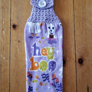 Crochet Towel Topper Pattern Hanging Kitchen Dish Towel Tea Towel Topper Creates Self-Folding Towel Written Pattern Beginner Friendly Easy image 6