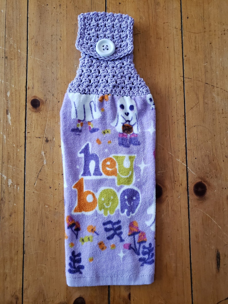 Crochet Towel Topper Pattern Hanging Kitchen Dish Towel Tea Towel Topper Creates Self-Folding Towel Written Pattern Beginner Friendly Easy image 6