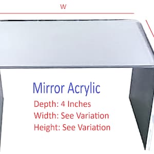T&#39;z Tagz Any 4-Inch-Deep Acrylic Mirror Riser Display Stand New 2 Pack Variation