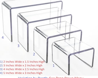 T'z Tagz New Clear Acrylic Risers Showcase Display Stands Collectable Organizers