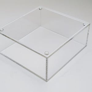 T’z Tagz 4.5" Clear Acrylic Square Display Box with Fitted Lift‑Off Lid Handmade