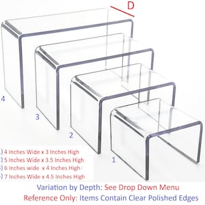 T&#39;z Tagz New Clear Acrylic Risers Showcase Display Stand Collectable Organizers