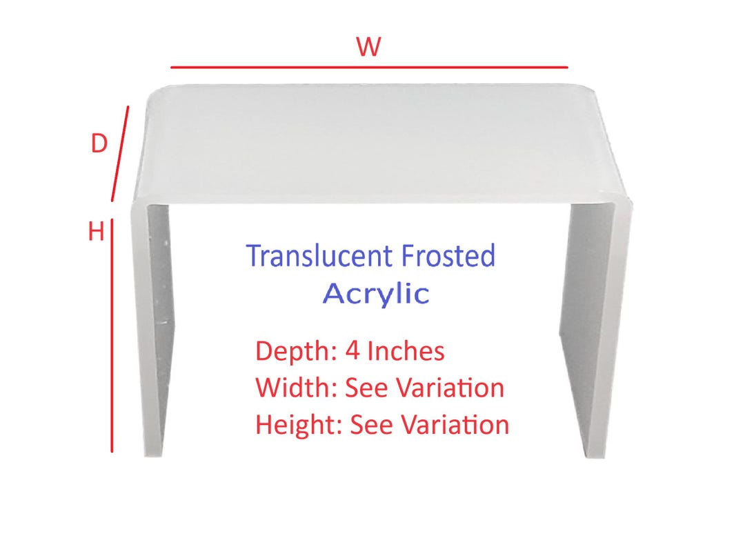 Translucent Riser T'z Tagz Any 4-inch-deep Frosted Translucent Acrylic Riser Display ...