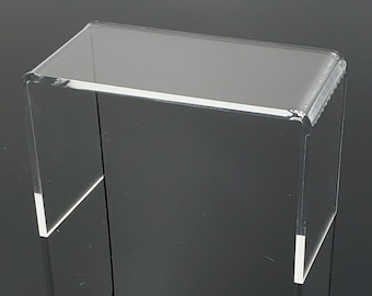 T'z Tagz Single Unit 4x2x6 Small Crystal-Clear Acrylic Riser Display Stand