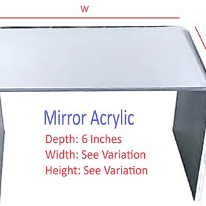 T&#39;z Tagz Any 6-Inch-Deep Mirror Acrylic Riser Display Stand New 2 Pack Variation