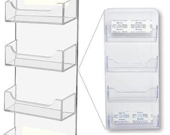 T'z Tagz New Peel and Stick Foam Tape Hangable 4 Pocket Business Card Holder